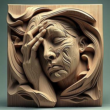 3D мадэль Нэнси Ли Моран, американская художница. (STL)